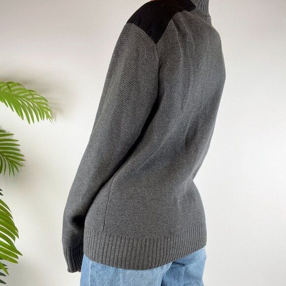 Vintage Y2K Gray Indie Grunge Steampunk Military Style Sweater Jacket / Size: S - Picture 3 of 5